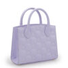 Cardinal Lilac quilted leather small tote bag 04