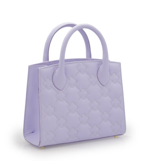 ⁦Lilac quilted leather small tote bag⁩ - الصورة ⁦3⁩