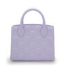 Cardinal Lilac quilted leather small tote bag 05