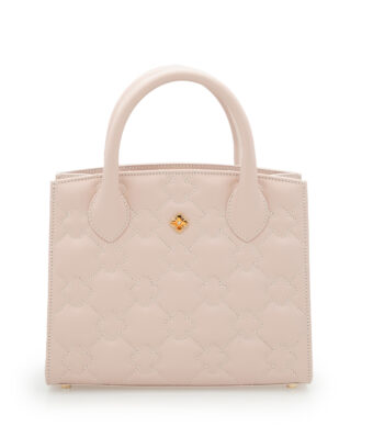 Powder quilted leather small tote bag