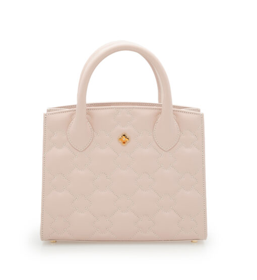 Powder quilted leather small tote bag