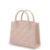 Cardinal Powder quilted leather small tote bag 03