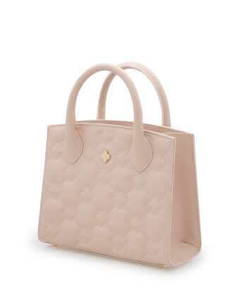 Alternative view of Powder quilted leather small tote bag