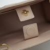 Cardinal Powder quilted leather small tote bag 06