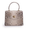 First Lady 22 Pink Gray Python Leather Bag 01