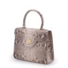 First Lady 22 Pink Gray Python Leather Bag 02