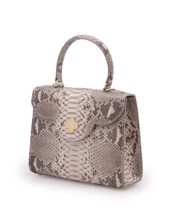 Alternative view of First Lady Python leather handbag