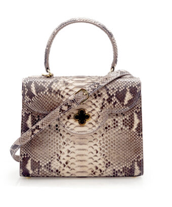 First Lady Python leather handbag