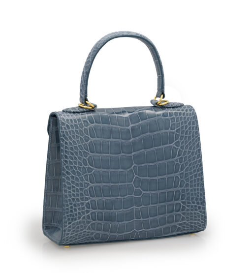 ⁦First Lady  Grey Alligator leather  handbag⁩ - الصورة ⁦3⁩