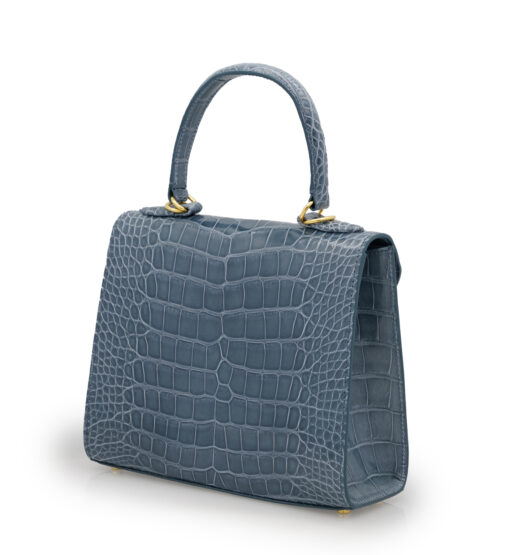 ⁦First Lady  Grey Alligator leather  handbag⁩ - الصورة ⁦4⁩