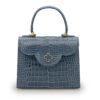 First Lady Gray Alligator Leather Bag 06