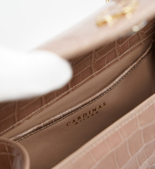 ⁦First Lady Tea Rose Alligator leather handbag⁩ - الصورة ⁦7⁩