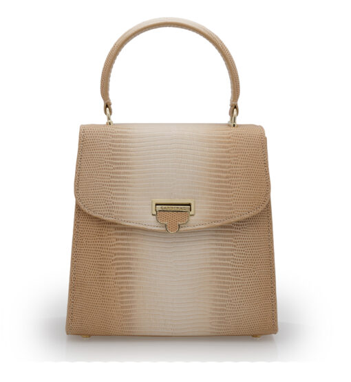 ⁦Tiffany Beige lizard embossed leather handbag⁩ - الصورة ⁦5⁩