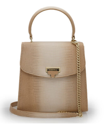 Tiffany Beige lizard embossed leather handbag