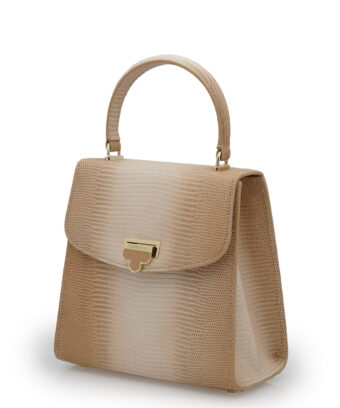 Alternative view of Tiffany Beige lizard embossed leather handbag