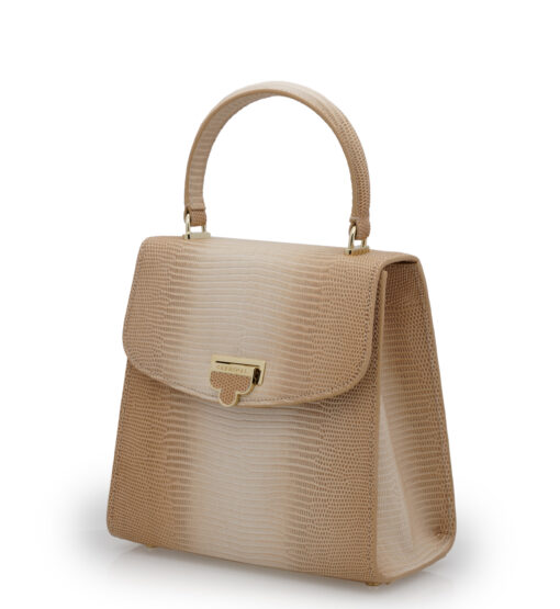 ⁦Tiffany Beige lizard embossed leather handbag⁩ - الصورة ⁦2⁩