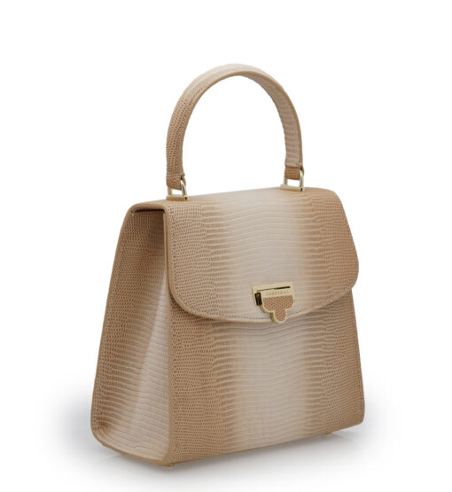 ⁦Tiffany Beige lizard embossed leather handbag⁩ - الصورة ⁦4⁩