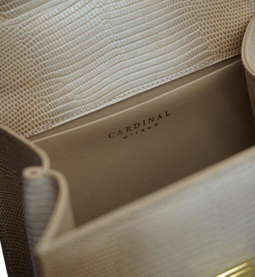 ⁦Tiffany Beige lizard embossed leather handbag⁩ - الصورة ⁦6⁩