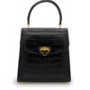 Tiffany Black Croc Embossed Leather Bag 01