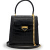 Tiffany Black Croc Embossed Leather Bag 02