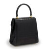 Tiffany Black Croc Embossed Leather Bag 04