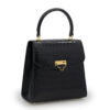 Tiffany Black Croc Embossed Leather Bag 05