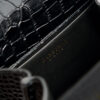 Tiffany Black Croc Embossed Leather Bag 06