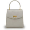 Tiffany Ivory Croc Embossed Leather Bag 01