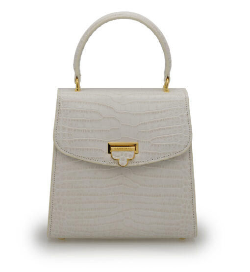 ⁦Tiffany Ivory croc embossed leather handbag⁩ - الصورة ⁦5⁩