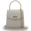 Tiffany Ivory Croc Embossed Leather Bag 02