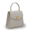 Tiffany Ivory Croc Embossed Leather Bag 04
