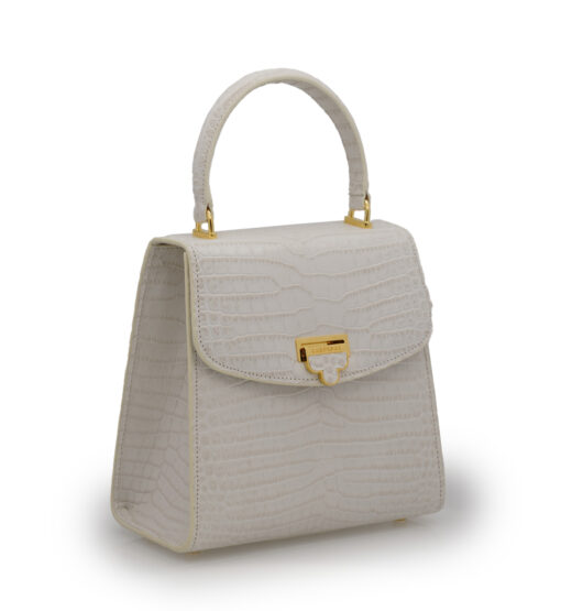 ⁦Tiffany Ivory croc embossed leather handbag⁩ - الصورة ⁦3⁩