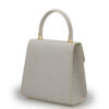 Tiffany Ivory Croc Embossed Leather Bag 05