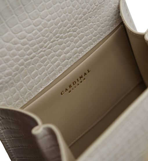 ⁦Tiffany Ivory croc embossed leather handbag⁩ - الصورة ⁦6⁩