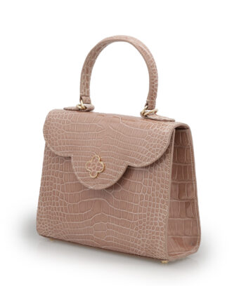 Alternative view of First Lady Tea Rose Alligator leather handbag