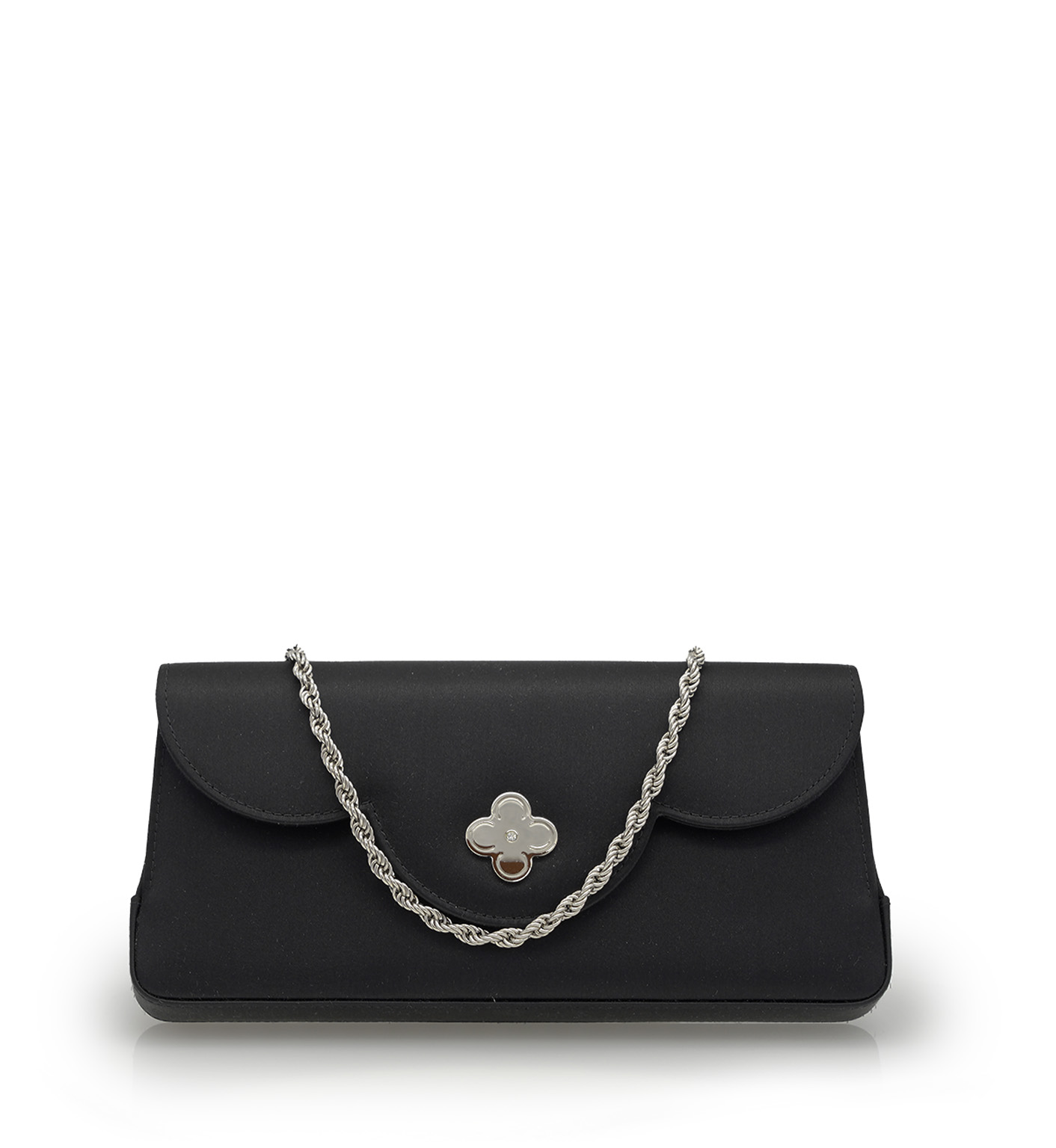 Cardinal Milano Time 21 Black silk clutch – Time 21 Black silk clutch