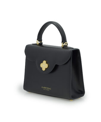 Alternative view of First Lady small black plain leather handbag