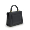 First Lady small black plain leather handbag – by Cardinal Milano – luxury italian design