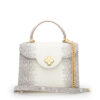 First Lady small lizard embossed leather handbag – by Cardinal Milano – luxury italian design