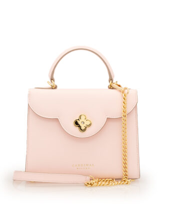 First Lady small pink plain leather handbag