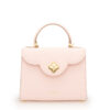 First Lady small pink plain leather handbag – by Cardinal Milano – luxury italian design