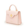 First Lady small pink plain leather handbag – by Cardinal Milano – luxury italian design