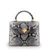 First Lady small grey python embossed leather handbag – by Cardinal Milano – luxury italian design