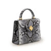 First Lady small grey python embossed leather handbag – by Cardinal Milano – luxury italian design