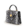 First Lady small grey python embossed leather handbag – by Cardinal Milano – luxury italian design