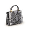 First Lady small grey python embossed leather handbag – by Cardinal Milano – luxury italian design