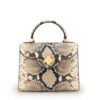 First Lady small stone python embossed leather handbag – by Cardinal Milano – luxury italian design