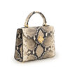 First Lady small stone python embossed leather handbag – by Cardinal Milano – luxury italian design