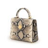 First Lady small stone python embossed leather handbag – by Cardinal Milano – luxury italian design