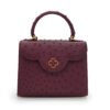 Cardinal Milano First Lady Burgundy ostrich leather handbag MTO – First Lady Burgundy ostrich leather handbag MTO – by Cardinal Milano – luxury italian design